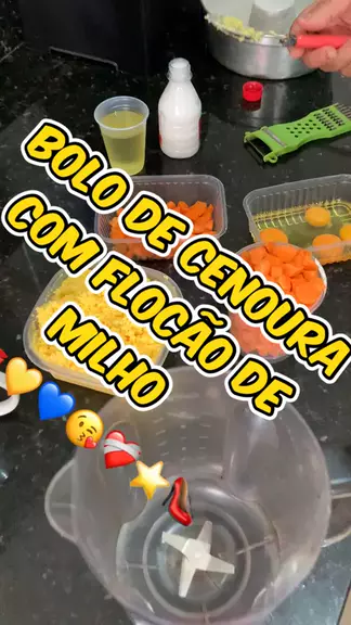Explicação dobolo de flocao de milho com cenoura